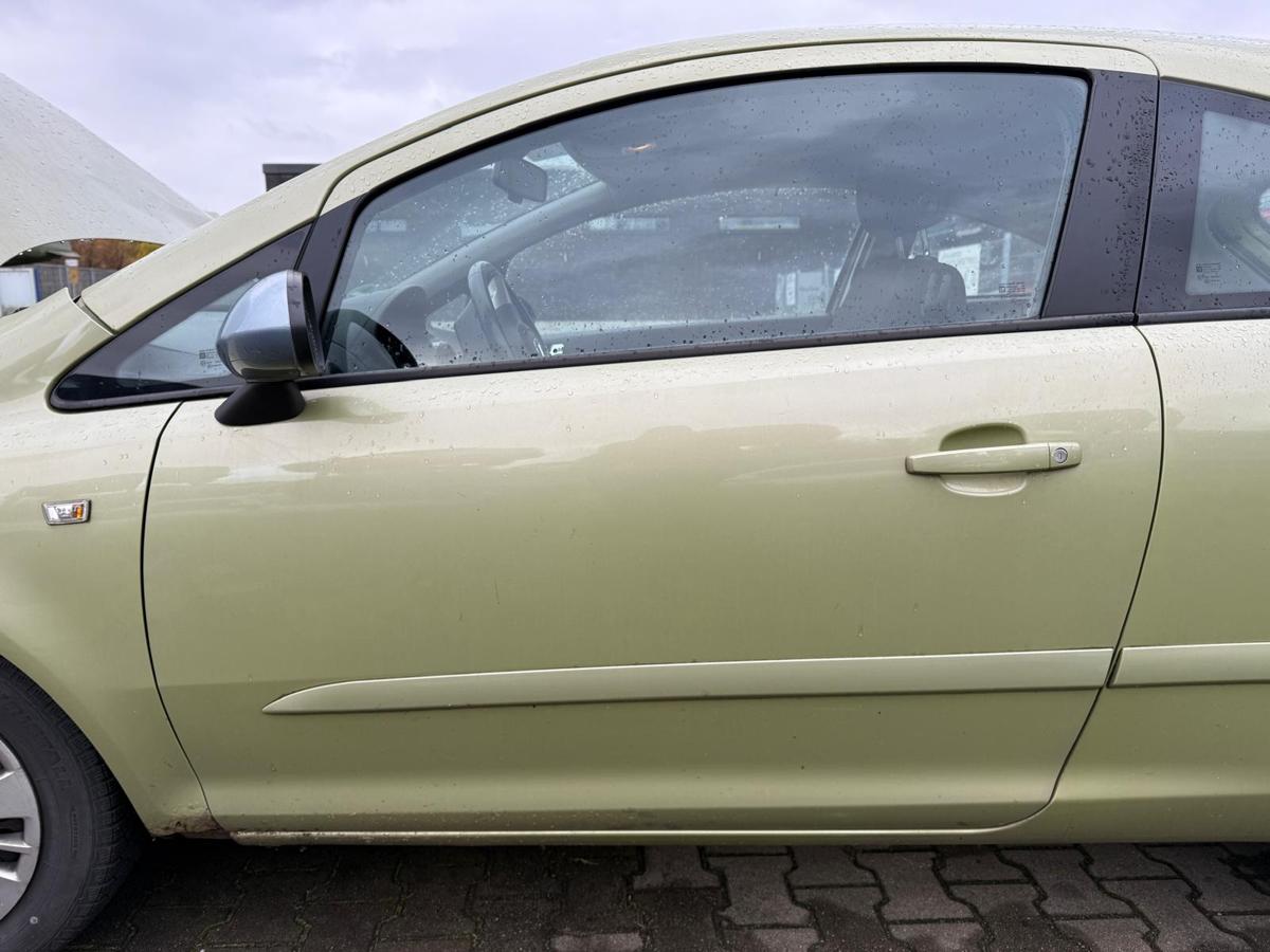 Opel Corsa D original Tür vorn links Z30E Green Tea 3 Türer Rohbau BJ06